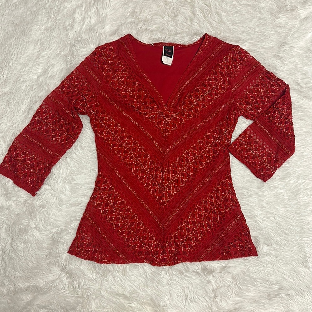 Y2K Wrapper sparkly 3/4 shirt